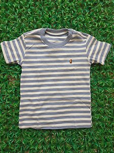 Camiseta listrada azul claro