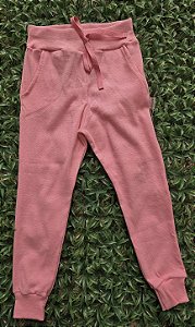 Calça ribana - cor Rosa Chiclete