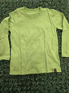 Camiseta manga longa verde claro