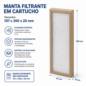 Filtro Cartucho 107 X 300 X 20 mm MANTA G4