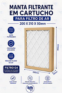 Filtro Cartucho 200 X 310 X 50mm MANTA G4