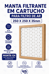 Filtro Cartucho Sicflux 250 X 250 X 35mm MANTA G4