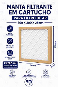 Filtro Cartucho 300 X 300 X 25 mm MANTA G4