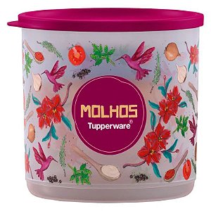 Refri Line Redondo Floral 1,1 litro Molhos Tupperware