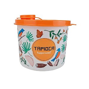 Tupperware Pote Redondinha com Bico Tapioca Floral 300g