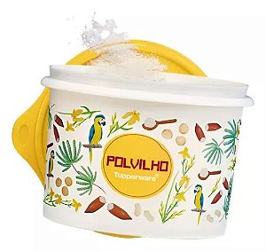 Tupper Caixa Polvilho  1,1 litros Floral Tupperware