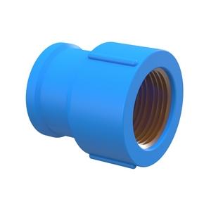 Luva Soldavel Azul Bucha Latao PVC - 25mm X 1/2