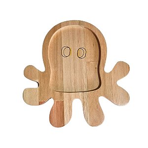 Pratinho Infantil - Polvo - Madeira de Brincar