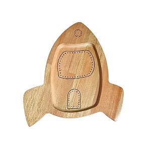 Pratinho Infantil - Foguete - Madeira de Brincar