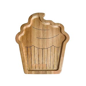 Pratinho Infantil - Cupcake - Madeira de Brincar