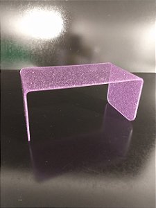 SUPORTE ACRÍLICO GLITTER LILÁS M ALTO 20x11x10cm