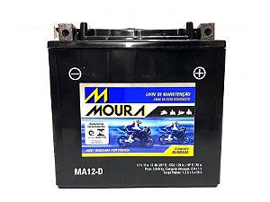 Bateria Moto 12ah Bateria De Moto 12v 12a 12 Amperes Ma12-d - HARLEY DAVIDSON 883R IRON 883 1200 CUSTOM Forty-Eight
