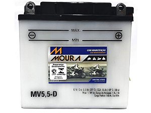 Bateria Moto 5,5ah Bateria De Moto 12v 5,5a Amperes MOURA Mv5,5-d YBR 125 RD 135 RDZ 135
