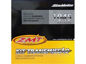 Kit Relação TRANSMISSÃO NXR Bros 125 2003 2004 2005 2013 2014 - AÇO 1045