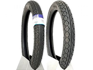 PAR PNEU CLÁSSICO CG 125 150 160 KS ES YBR 125 YES MAX DIANTEIRO 2,75 18 + TRASEIRO 90 90 18 - TECHNIC TIGER - NOVO