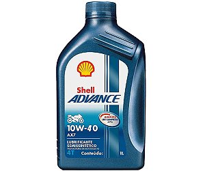 Óleo MOTOR SHELL ADVANCE 10W40 SEMISSINTÉTICO - 1 LITRO