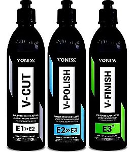 Sistema Vhp Polidor V-cut + V-polish + V-finish Vonixx 500ml