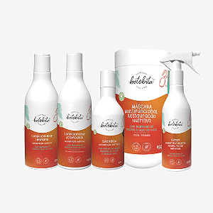 Kit Restauração Nutritiva - Shampoo, Co Wash, Cond. Acidificante, Spray e Máscara Mult.(5 ITENS) - Betobita