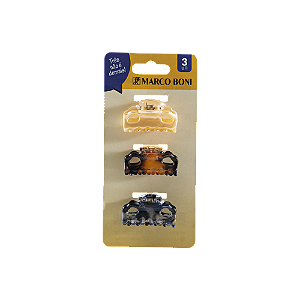 Prendedor p/ Cabelo Daily – Classic – 3und – Marco Boni