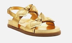 Sandalia Papete Feminino Arezzo- Dourada