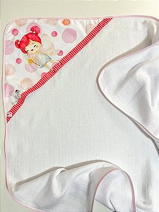 Toalha Fralda com Capuz Fadinha