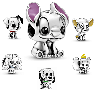 Berloques Baby Personagens Disney p/ Pandora | Prata