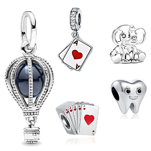 Berloque Em Prata De Lei 925 P/ Pulseira Pandora E Vivara
