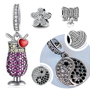 Charme em Prata 925: Para Pulseira Pandora