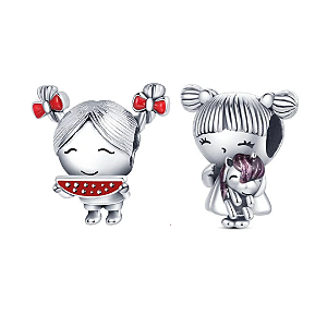 Berloque Charm Menina p/ Pandora | Prata