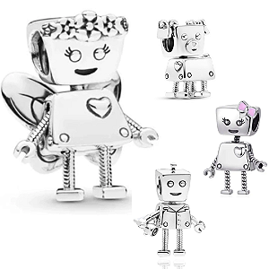 Berloque charm Rob Bot p/ Vivara | Prata