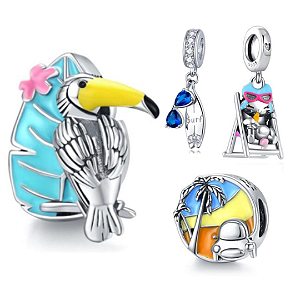 Berloque em prata de lei inspiração Vivara P/ Pulseiras