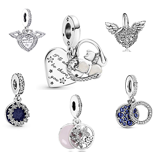 Berloque em prata Inspiração Vivara P/ Pulseira Pandora