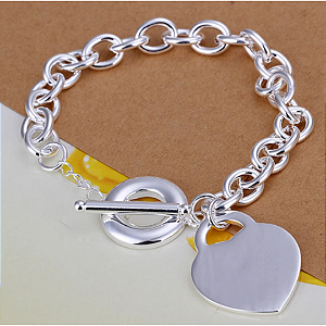 Pulseira Bracelete Corrente de Elos Unissex | Prata