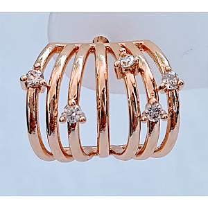 Brinco Ear Cuff Cravejado Zircônias