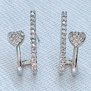 Brinco Ear Hook Coração