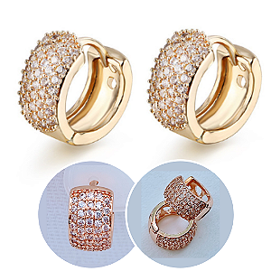 Argola Cravejada com Zircônias | Média