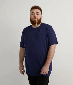 Camisa Azul Marinho Comfort Básica Em Algodão Peruano