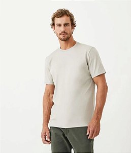 Camisa Básica Bege Comfort Em Algodão