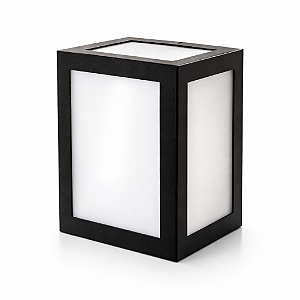 Arandela Quadrada 5 Fachos Preta Microtexturizada 1xE27 Bivolt 290-PMT