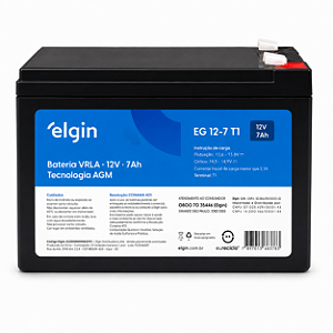 Bateria Selada VRLA-AGM 12V 7Ah Elgin EG 12-7 T1 ELE000000082293