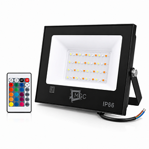 Refletor LED 200w RGB Bivolt Com Controle Remoto RKT-200RGB