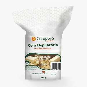 Cera depilatoria chocolate branco elastica - 500g (cerapura)
