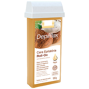 Cera Depilatória Roll-on Coco 100g - Depilflax
