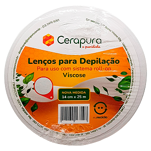 Lenço Depilatório TNT Viscose Cerapura 14cmx25m Profissional