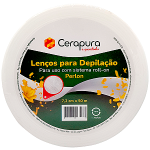 Lenço Depilação Perlon Furadinho 7,2 cmX50 mts Rolo Cerapura