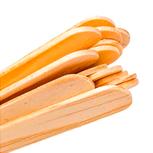 Espátula Palito de Madeira Depilação Larga com 15 unidades