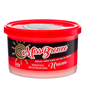 Parafina Bronzeadora Miss Bronze Urucum 200g Depile Plus