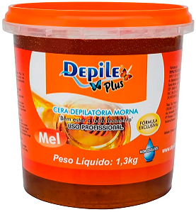 Cera Depilatória Mel Hidrossolúvel 1,3kg Depile Plus