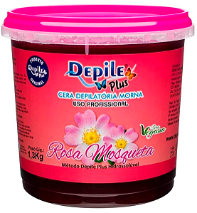 Cera Depilatória Hidrossolúvel Rosa Mosqueta 1,3k DepilePlus