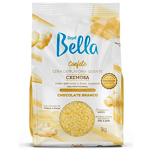 Cera Depilação Corpo Chocolate Branco Pérola Depil Bella 1kg
